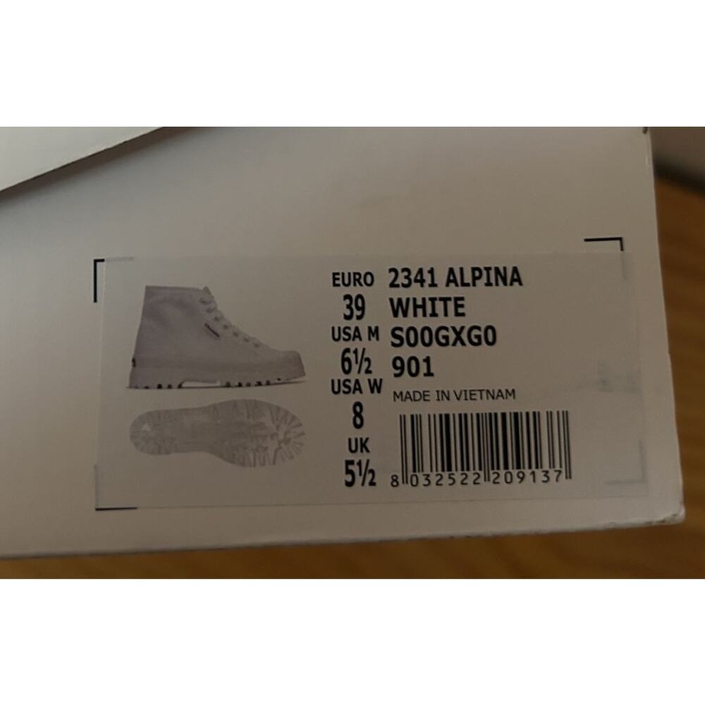 Superga Unisex White Canvas Lace Up High-Top Athletic Sneaker Men 6.5-Women 8 - Picture 11 of 11